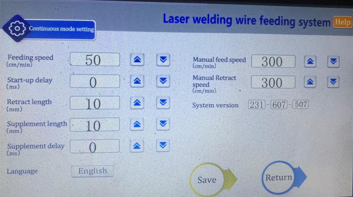 parameter wire feeder mesin las